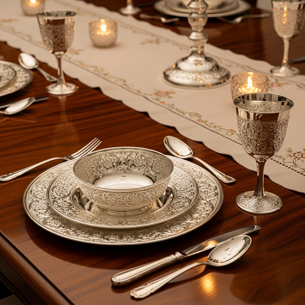 Silver Dinner Set